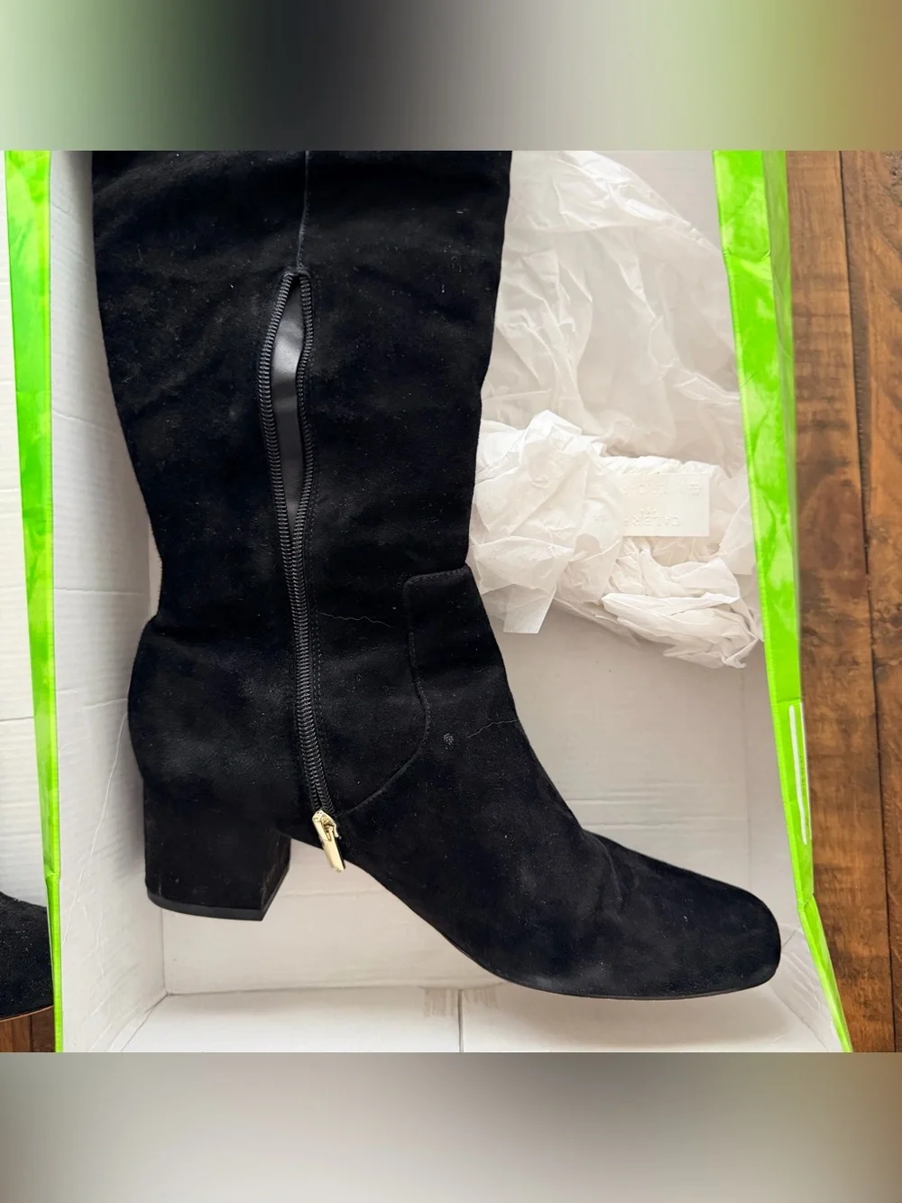 Sam Edelman Elina Black Over-the-Knee Suede Boots